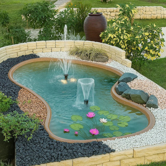 Laghetto da giardino in vetroresina modello laguna cm 350x220xh 60