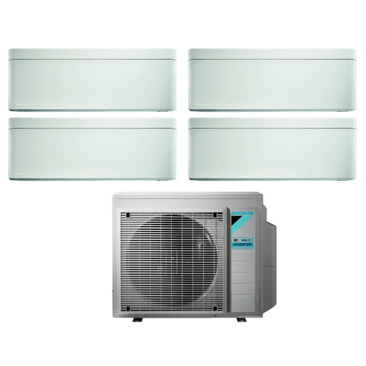 Climatizzatore Condizionatore Daikin Bluevolution Quadri Split Inverter serie STYLISH WHITE 7+7+12+18 con 4MXM80N R-32 Wi-Fi Integrato 7000+7000+12000+18000 Colore Bianco - Garanzia Italiana