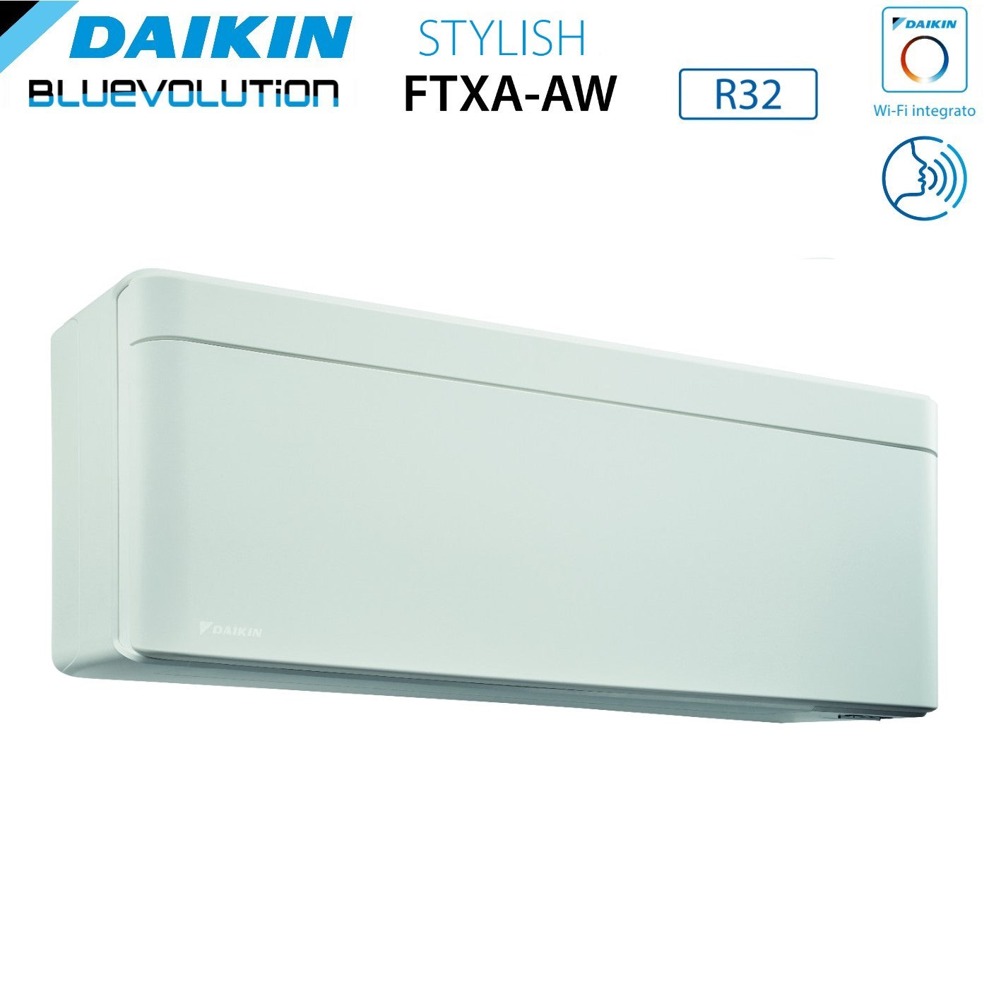Condizionatore Daikin Penta Split Inverter serie STYLISH WHITE 9+9+9+9+12 con 5MXM90N R-32 Wi-Fi Integrato