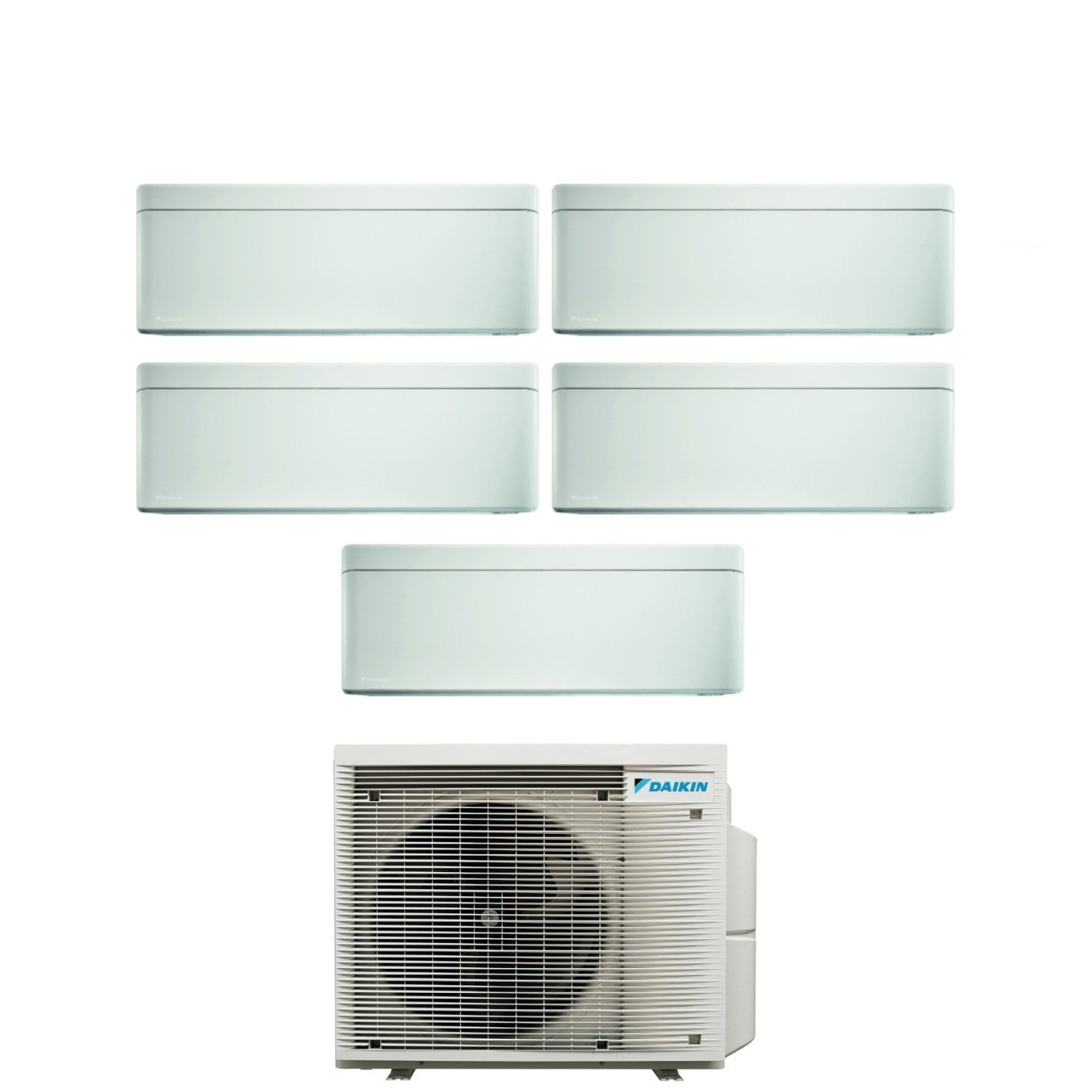 Condizionatore Daikin Penta Split Inverter serie STYLISH WHITE 9+9+9+9+12 con 5MXM90N R-32 Wi-Fi Integrato
