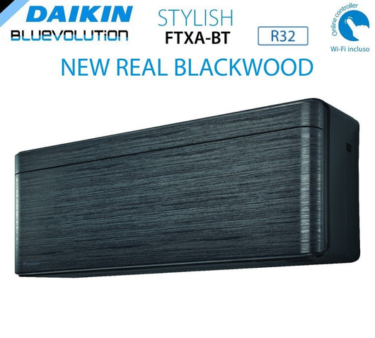 Climatizzatore Condizionatore Daikin Bluevolution Quadri Split Inverter serie STYLISH REAL BLACKWOOD 7+9+9+9 con 4MXM68N R-32 Wi-Fi Integrato 7000+9000+9000+9000 Colore Legno Nero - Garanzia Italiana