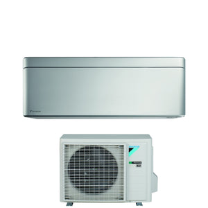 Climatizzatore Condizionatore Daikin Bluevolution Inverter serie STYLISH TOTAL SILVER 12000 Btu FTXA35BS R-32 Wi-Fi Integrato Classe A+++ Colore Grigio - Garanzia Italiana