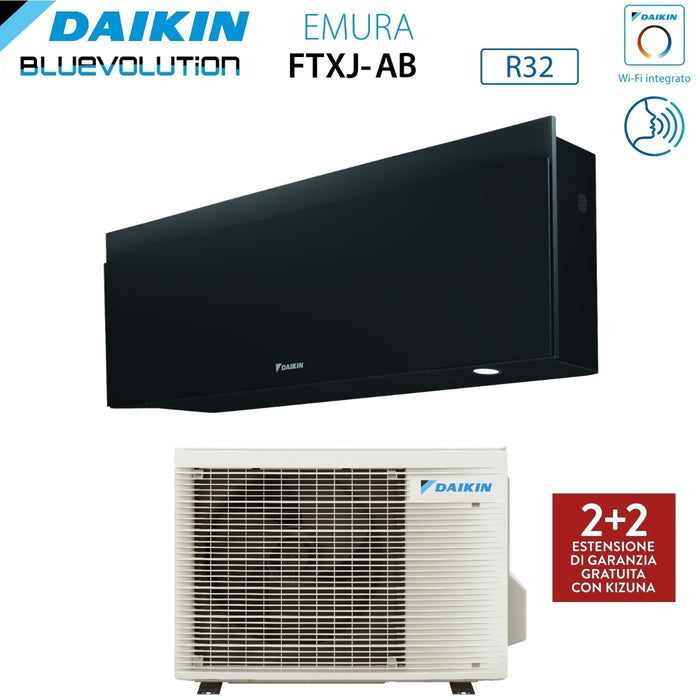Climatizzatore Condizionatore Daikin Bluevolution Inverter serie EMURA BLACK III 12000 Btu FTXJ35AB R-32 Wi-Fi Integrato classe A+++ Garanzia Italiana - Novità