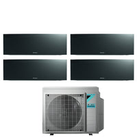 Climatizzatore Condizionatore Daikin Bluevolution Quadri Split Inverter serie EMURA BLACK III 7+7+12+18 con 4MXM80N R-32 Wi-Fi Integrato 7000+7000+12000+18000 Colore Nero - Garanzia Italiana