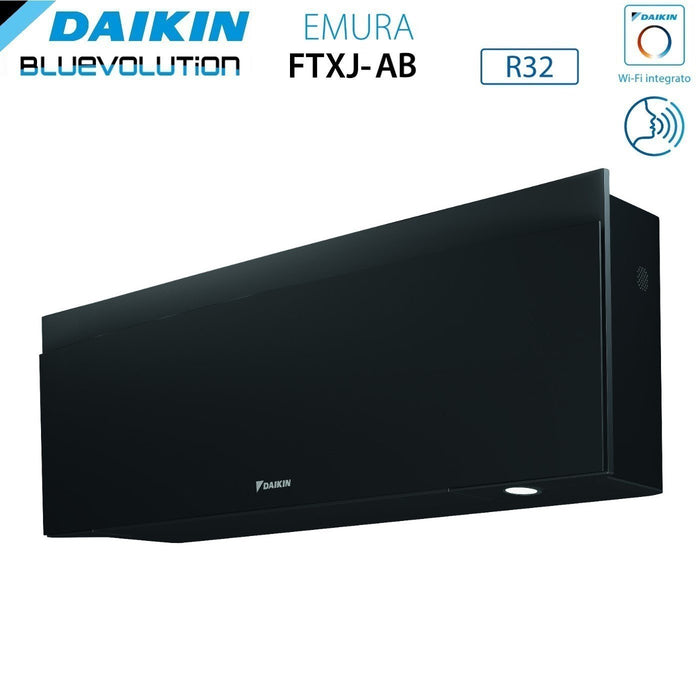 Climatizzatore Condizionatore Daikin Bluevolution Quadri Split Inverter serie EMURA BLACK III 7+7+7+18 con 4MXM68N R-32 Wi-Fi Integrato 7000+7000+7000+18000 Colore Nero - Garanzia Italiana