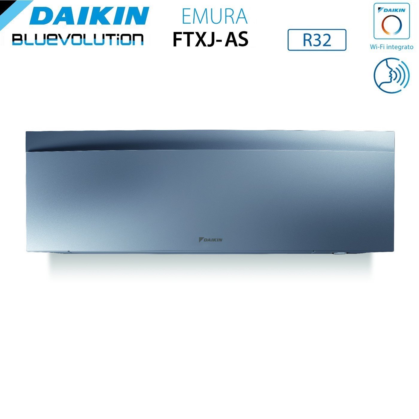 Climatizzatore Condizionatore Daikin Bluevolution Quadri Split Inverter serie EMURA SILVER III 7+7+9+15 con 4MXM80N R-32 Wi-Fi Integrato 7000+7000+9000+15000 Colore Argento - Garanzia Italiana