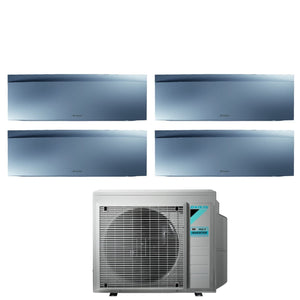 Climatizzatore Condizionatore Daikin Bluevolution Quadri Split Inverter serie EMURA SILVER III 7+7+9+15 con 4MXM80N R-32 Wi-Fi Integrato 7000+7000+9000+15000 Colore Argento - Garanzia Italiana