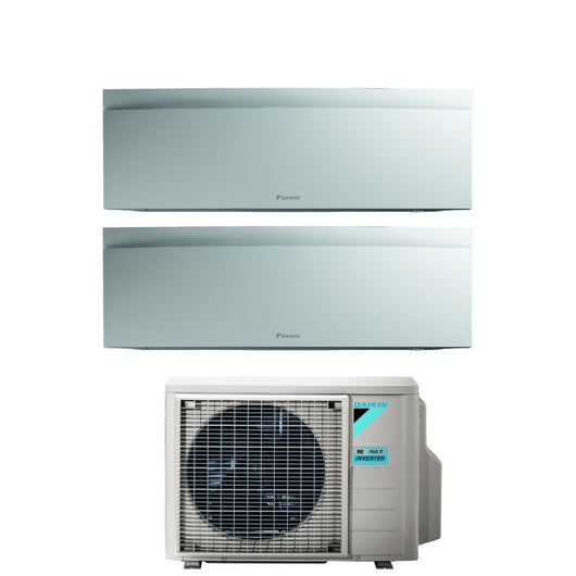 Climatizzatore Condizionatore Daikin Bluevolution Dual Split Inverter serie EMURA WHITE III 15+15 con 2MXM50A R-32 Wi-Fi Integrato 15000+15000 Colore Bianco Opaco Garanzia Italiana