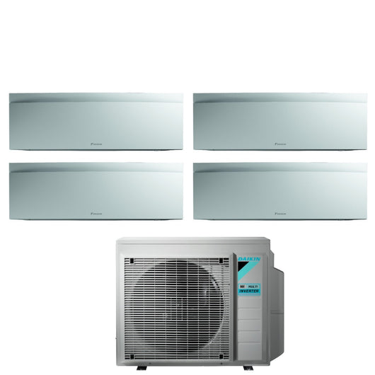 Climatizzatore Condizionatore Daikin Bluevolution Quadri Split Inverter serie EMURA WHITE III 7+7+7+9 con 4MXM80N R-32 Wi-Fi Integrato 7000+7000+7000+9000 Colore Bianco - Garanzia Italiana