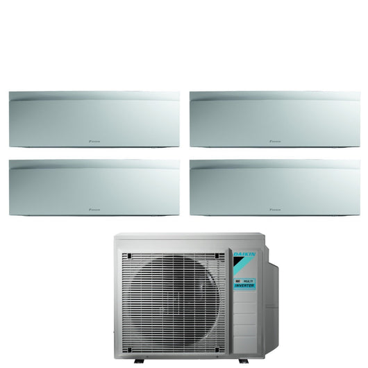 Climatizzatore Condizionatore Daikin Bluevolution Quadri Split Inverter serie EMURA WHITE III 7+7+9+12 con 4MXM80N R-32 Wi-Fi Integrato 7000+7000+9000+12000 Colore Bianco - Garanzia Italiana