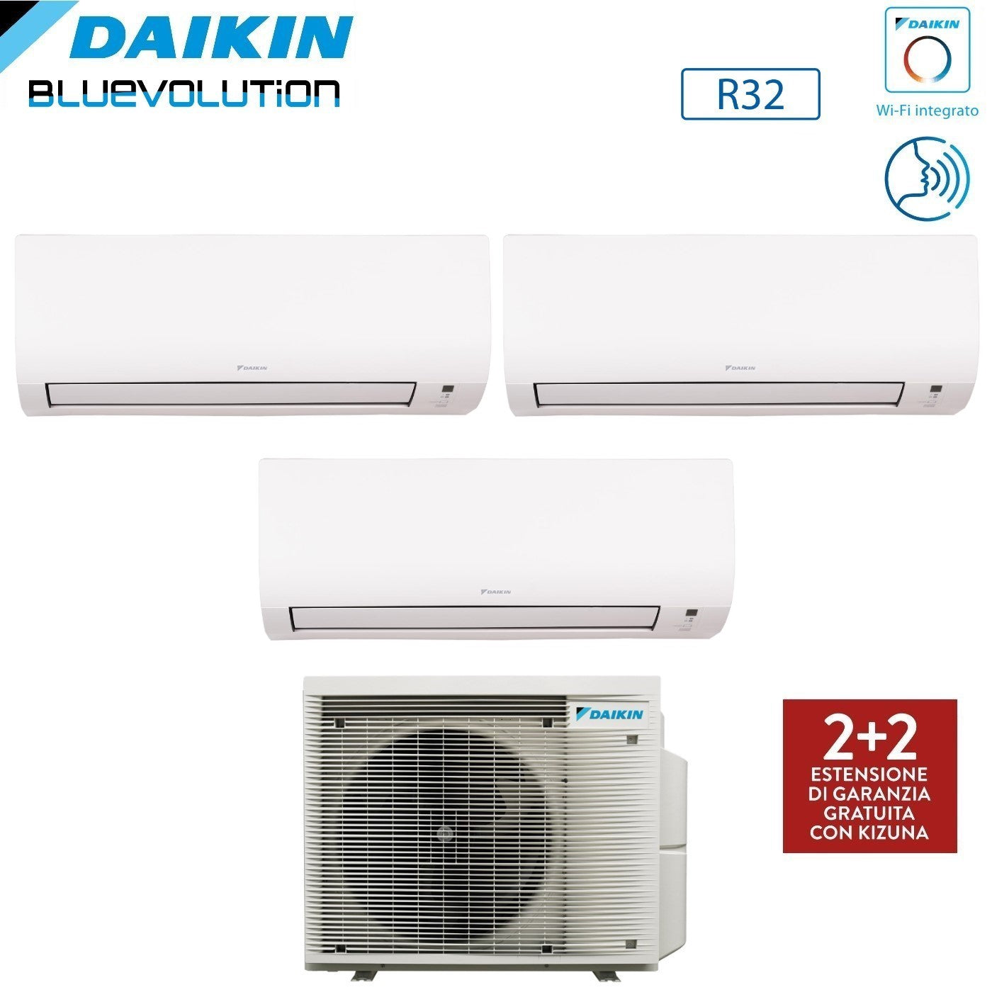 Condizionatore Daikin Trial Split COMFORA 9+9+9 con 3MXM68A R-32 Wi-Fi Integrato