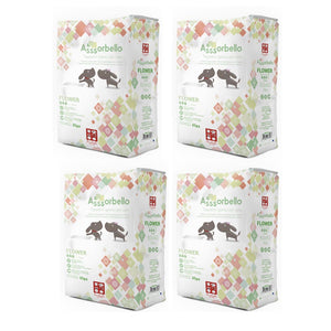 Multipack 4 confezioni assorbello tappetini igienici flower per cani 60x90