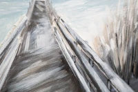 Dipinto Su Tela Pontile cm 120X3,8X80