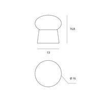 FUJI LAMPADA DA TAVOLO GRIGIO TORTORA DIFFUSORE BIANCO ATTACCO GX53 CON DIMMER