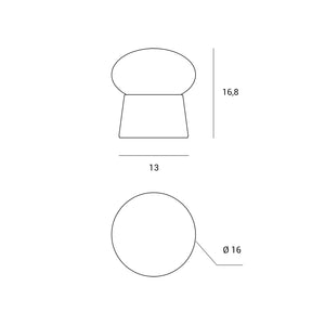 FUJI LAMPADA DA TAVOLO GRIGIO TORTORA DIFFUSORE BIANCO ATTACCO GX53 CON DIMMER