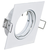 Faretto Incasso Fun Orientabile Quadrato Alluminio Bianco 1 Luce Gu10 8,4X8,4Cm