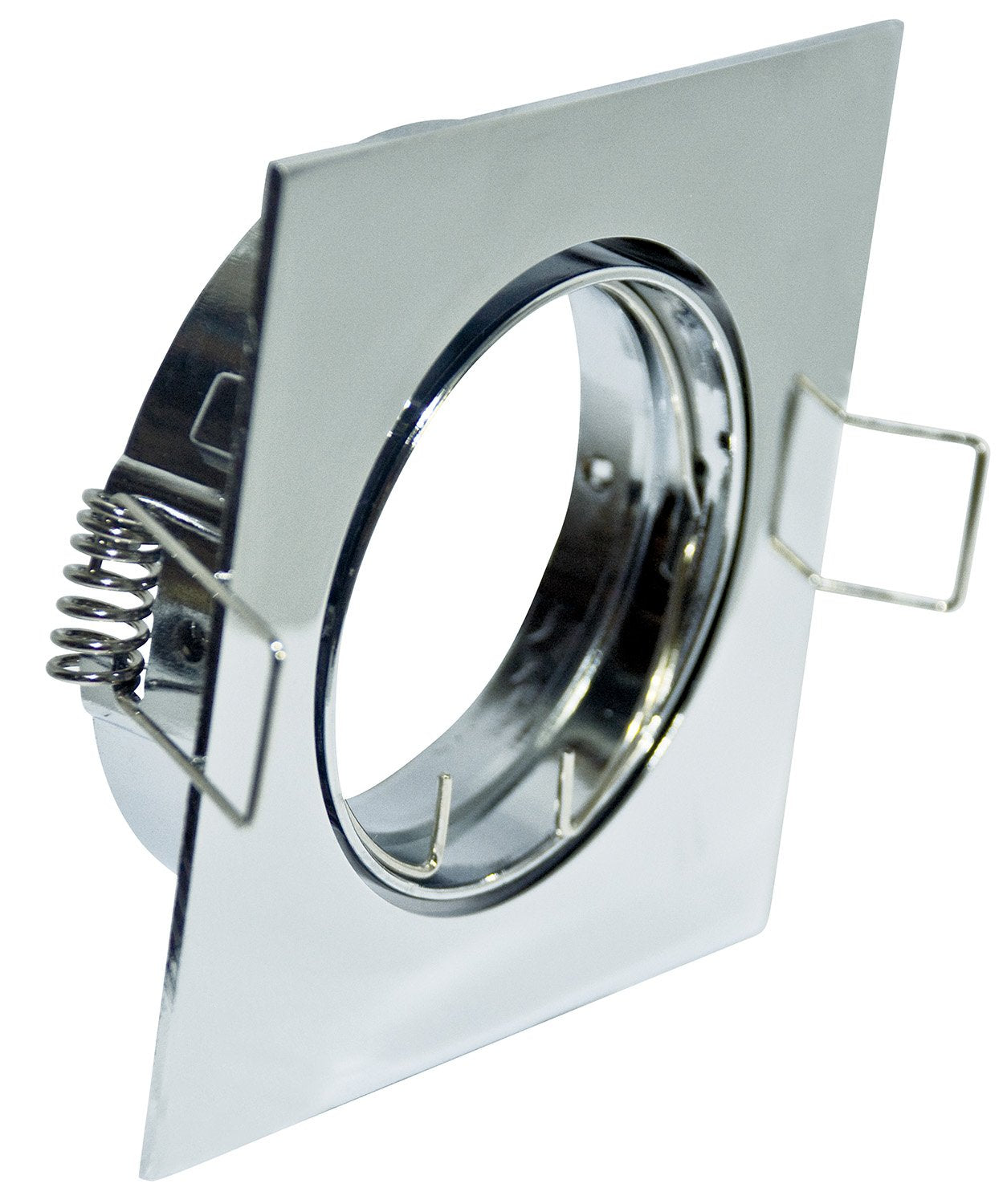 Faretto Incasso Fun Orientabile Quadrato Alluminio Cromo 1 Luce Gu10 8,4X8,4Cm