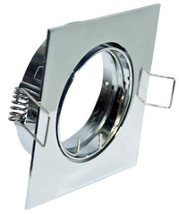 Faretto Incasso Fun Orientabile Quadrato Alluminio Cromo 1 Luce Gu10 8,4X8,4Cm