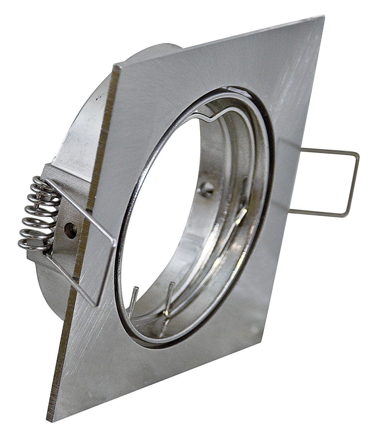 Faretto Incasso Fun Orientabile Quadrato Alluminio Nero Satinato 1 Luce Gu10