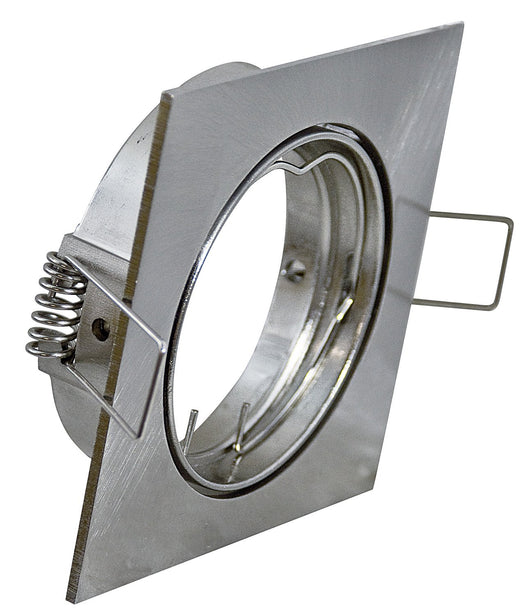 Faretto Incasso Fun Orientabile Quadrato Alluminio Nero Satinato 1 Luce Gu10