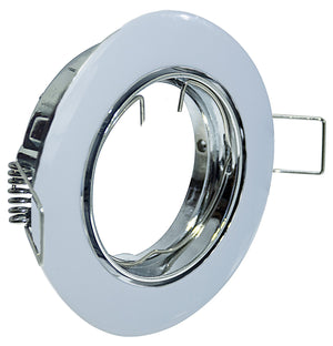 Faretto Incasso Fun Orientabile Tondo Alluminio Bianco 1 Luce Gu10 D9,4Cm