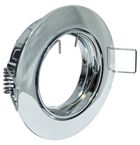 Faretto Incasso Fun Orientabile Tondo Alluminio Cromo 1 Luce Gu10 D9,4Cm