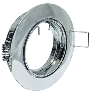 Faretto Incasso Fun Orientabile Tondo Alluminio Cromo 1 Luce Gu10 D9,4Cm