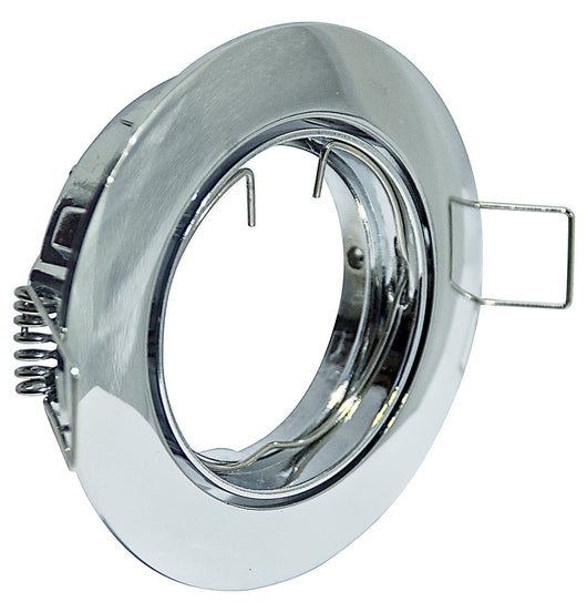 Faretto Incasso Fun Orientabile Tondo Alluminio Cromo 1 Luce Gu10 D9,4Cm