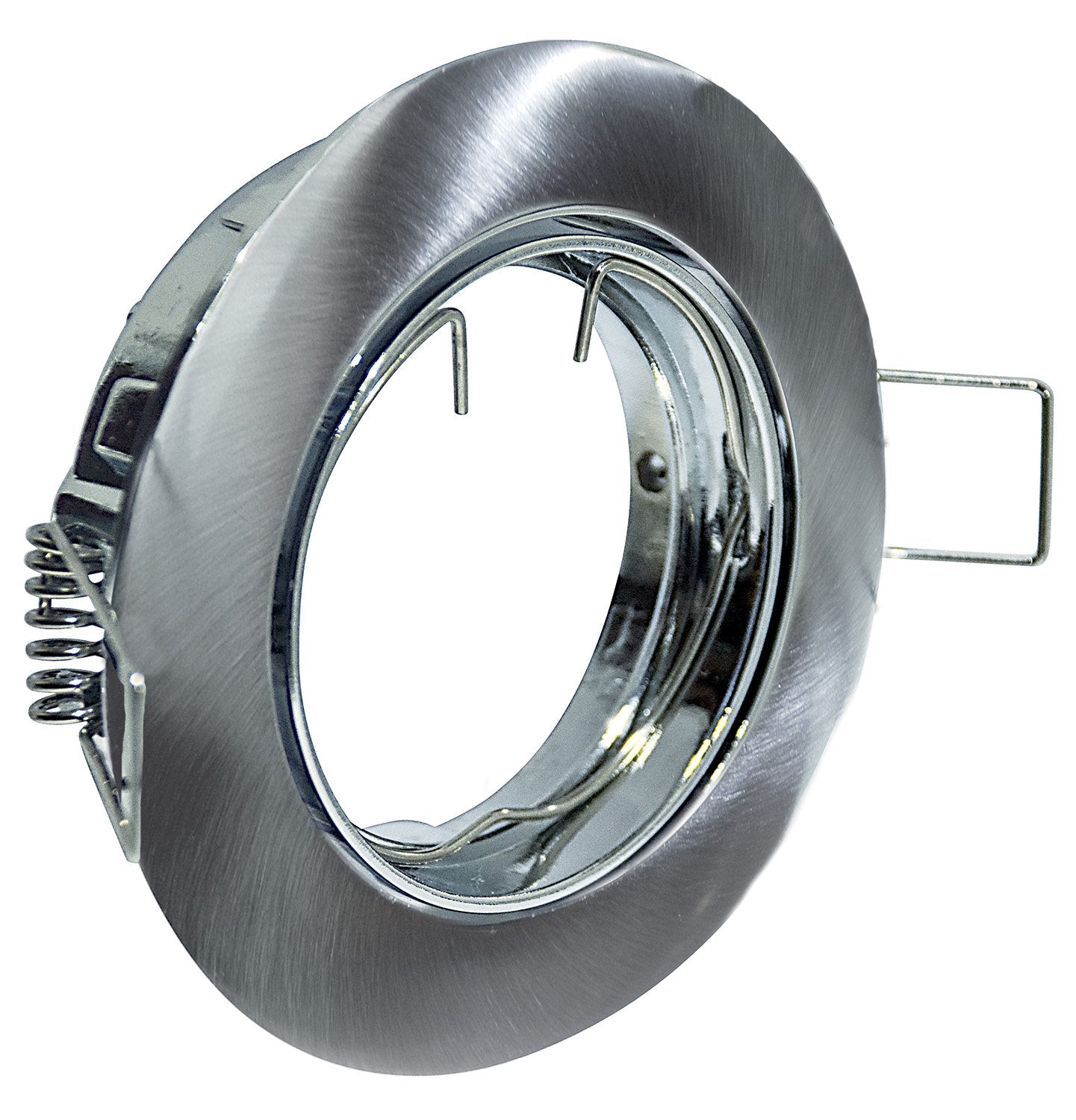 Faretto Incasso Fun Orientabile Tondo Alluminio Nero Satinato 1 Luce Gu10 D9,4Cm