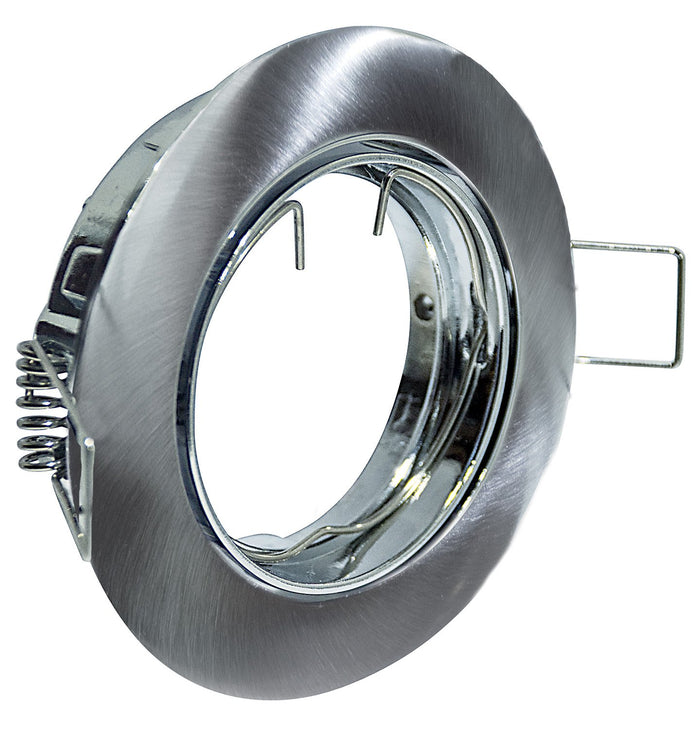 Faretto Incasso Fun Orientabile Tondo Alluminio Nero Satinato 1 Luce Gu10 D9,4Cm