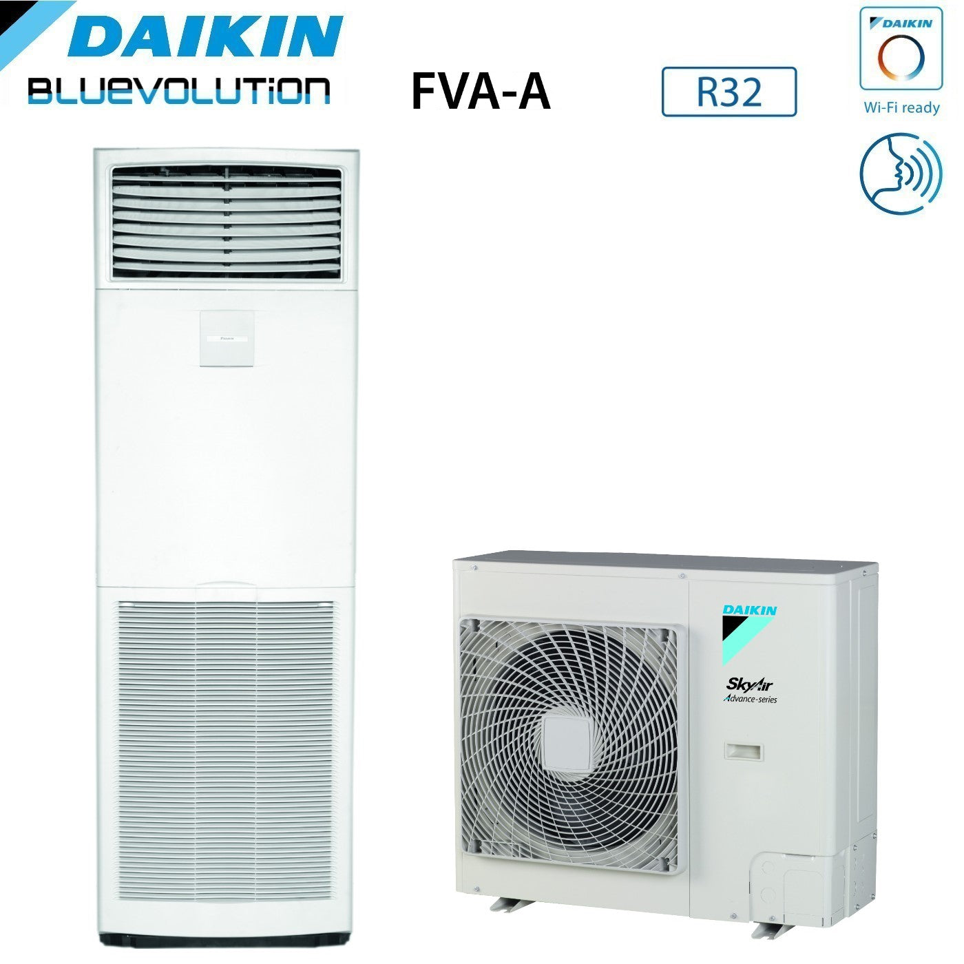Climatizzatore Condizionatore Daikin Bluevolution a Colonna 24000 Btu FVA71A + RZASG71MV1 Monofase R-32 Wi-Fi Optional Classe A+/A+