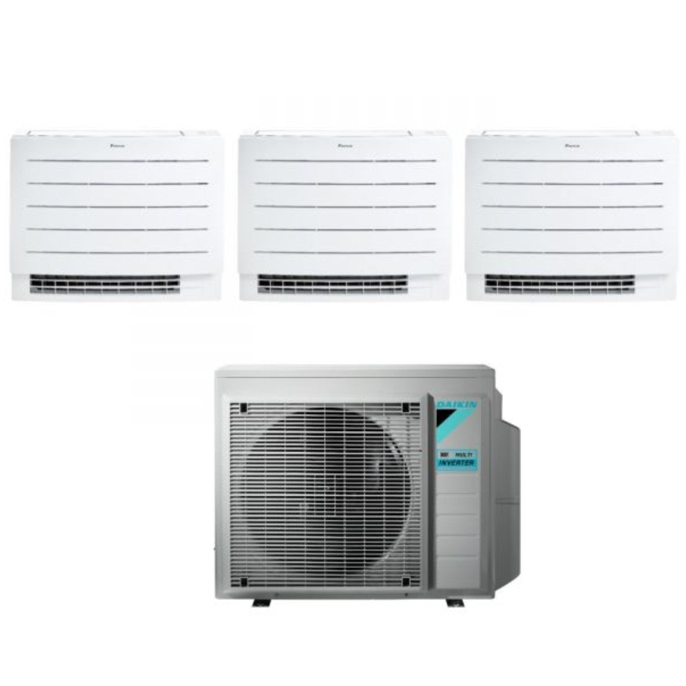 Climatizzatore Condizionatore Daikin a Pavimento Trial Split serie PERFERA FVXM-A 7+7+7 con 3MXM52N R-32 Wi-Fi Integrato 7000+7000+7000 Con Telecomando ad Infrarossi Incluso Garanzia Italiana - Novità