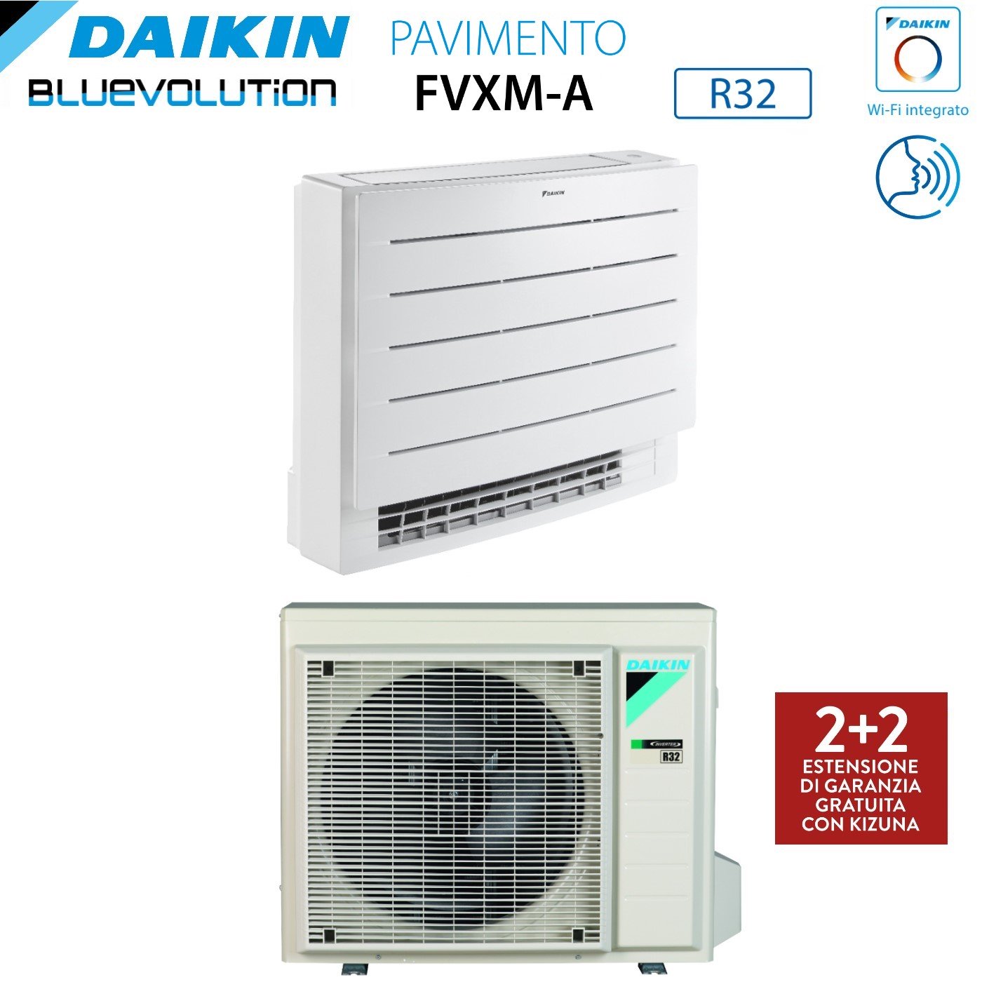 Climatizzatore Condizionatore Daikin Bluevolution Perfera a Pavimento 9000 BTU FVXM25A R-32 Wi-Fi Integrato Telecomando a Infrarossi Incluso Garanzia Italiana - Novità