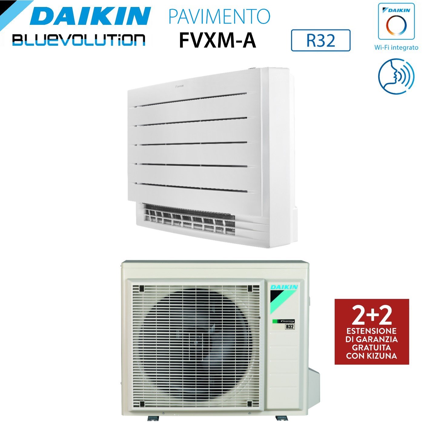 Condizionatore a Pavimento Daikin Perfera 12000 Btu FVXM35A R-32 Wi-Fi Integrato Garanzia Italiana