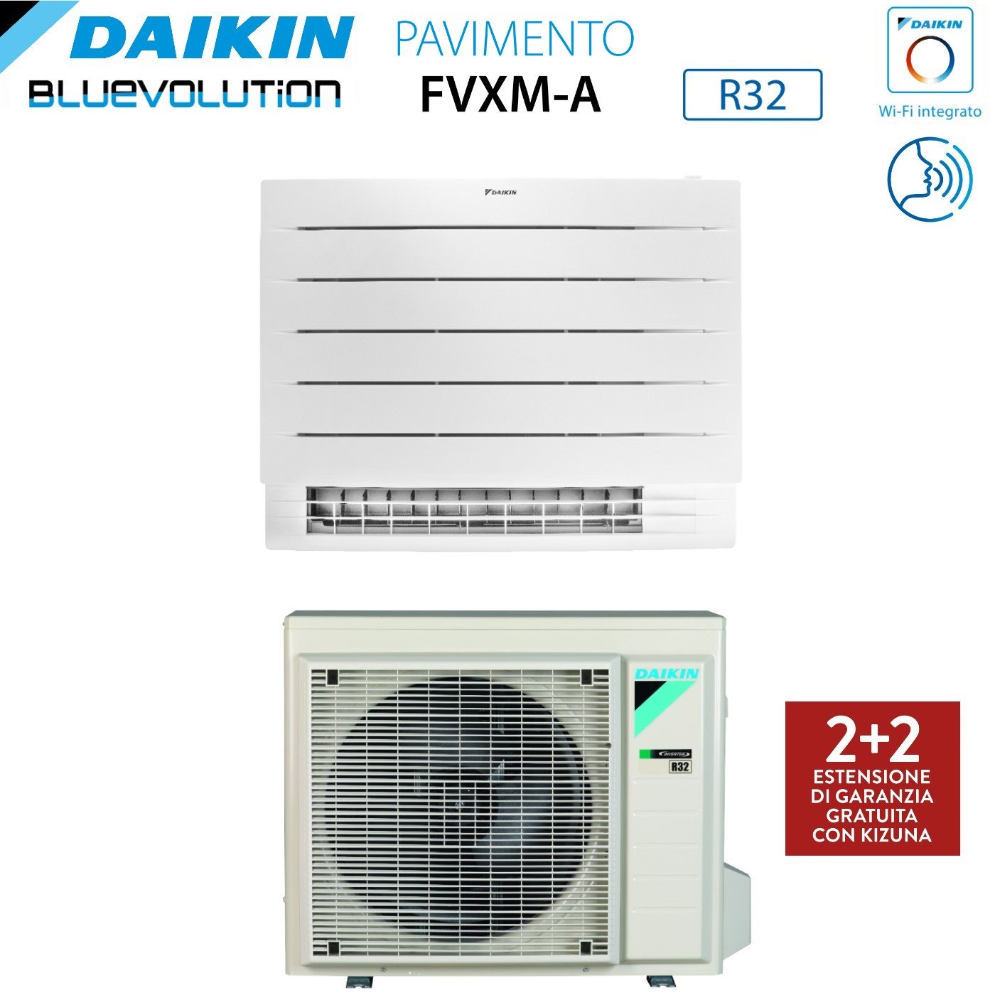 Condizionatore a Pavimento Daikin Perfera 18000 Btu FVXM50A R-32 Wi-Fi Integrato Garanzia Italiana