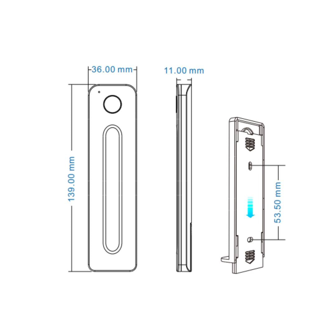 Optonica 6359 dimmer rf led da parete regolazione luminosità nera