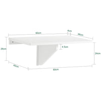 Tavolo Pieghevole a Muro scrivania Tavolo per Computer Tavolo da Cucina Bianco FWT03-W