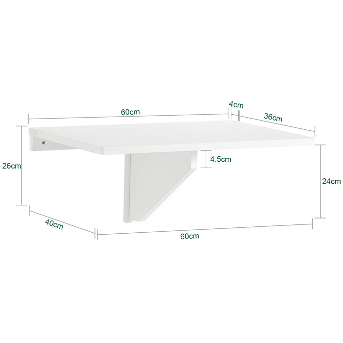 Tavolo Pieghevole a Muro scrivania Tavolo per Computer Tavolo da Cucina Bianco FWT03-W