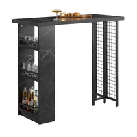 Tavolo Alto Bar Tavolo Da Pranzo Tavolo Da Balcone Penisola Cucina Nero 120x50x105cm FWT100-SCH SoBuy