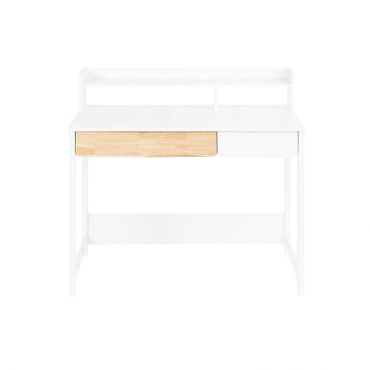 Scrivania con 2 cassetti Scrivania per cameretta da ragazzi Scrivania Scaffale Tavolo Bianco 100x59x95cm FWT106-W