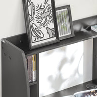 SoBuy Scrivania,Tavolo a muro porta PC,con ripiani,nero,FWT18-SCH,IT