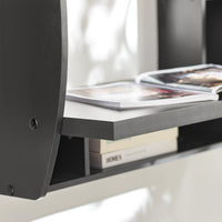 SoBuy Scrivania,Tavolo a muro porta PC,con ripiani,nero,FWT18-SCH,IT