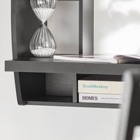 SoBuy Scrivania,Tavolo a muro porta PC,con ripiani,nero,FWT18-SCH,IT