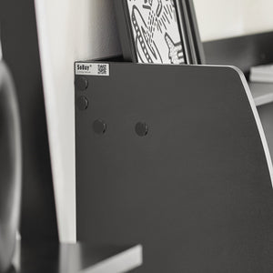 SoBuy Scrivania,Tavolo a muro porta PC,con ripiani,nero,FWT18-SCH,IT