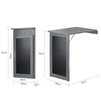 Tavolo A Muro Tavolo Pieghevole Tavolo Cucina Con Lavagna colore grigio FWT20-HG
