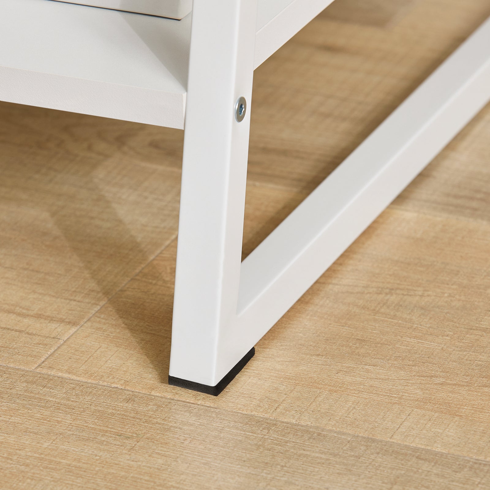 Scrivania,Porta PC,Tavolo per Computer ,Con tre Ripiani,bianco,FWT29-W