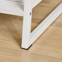 Scrivania,Porta PC,Tavolo per Computer ,Con tre Ripiani,bianco,FWT29-W