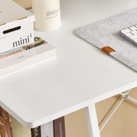 Scrivania,Porta PC,Tavolo per Computer ,Con tre Ripiani,bianco,FWT29-W