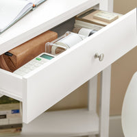 Tavolo angolare,Tavolo Consolle, con cassetto, bianco,triangolo,FWT31-W