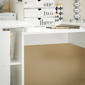 Scrivania,Porta PC,Tavolo per Computer ,con cassetto e tre ripiani,,bianco,FWT35-W